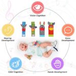 Baby Rasseln Set – 4-teiliges Plüsch-Spielzeug für Füsse und Handgelenke, ideal für Neugeborene
