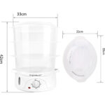Aigostar Fitfoodie 30CFO Dampfgarer 9L, 3-Etagen (800W, BPA-frei) mit Timer