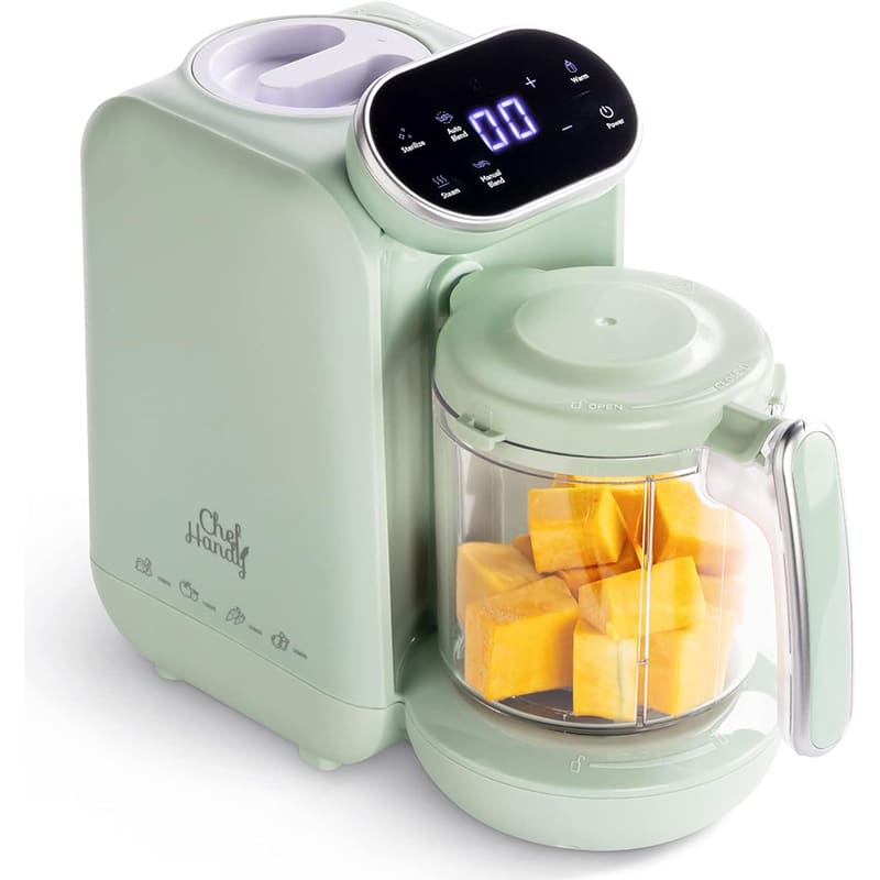 Babynahrungsprozessor 5-in-1-Babynahrungsprozessor, Babynahrungszubereiter, Baby-Food-Maker, Babybrei Zubereiter,Baby Nahrungszubereitung, Flaschenwärmer - BabyDampfgaren, Mixen, Aufwärmen