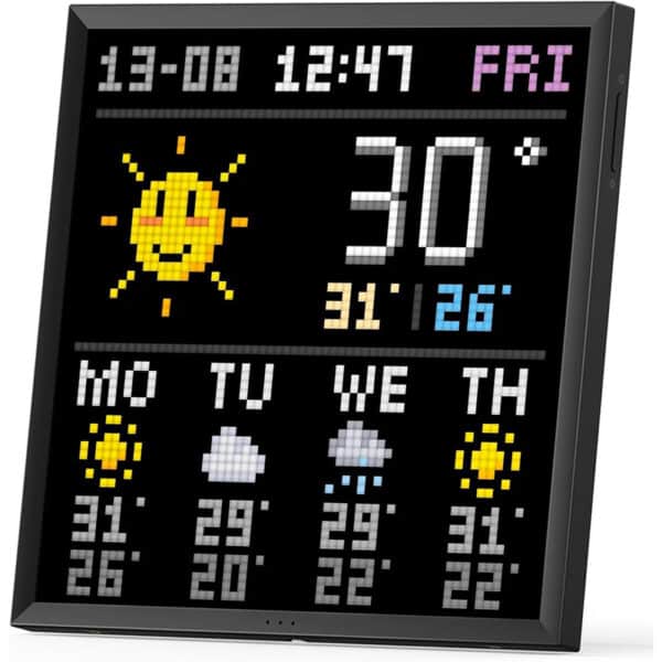 Divoom Pixoo-64 WiFi Pixel-Display, 64x64 LED Panel, App-gesteuerte Beleuchtungsdeko