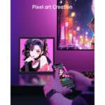 Divoom Pixoo-64 WiFi Pixel-Display, 64x64 LED Panel, App-gesteuerte Beleuchtungsdeko