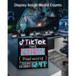 Divoom Pixoo-64 WiFi Pixel-Display, 64x64 LED Panel, App-gesteuerte Beleuchtungsdeko