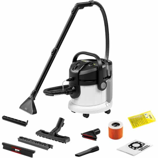 Kärcher SE 4 Waschsauger – 2-in-1 Sprühsauger mit 4 l Tank & Zubehör für Teppich & Hartboden