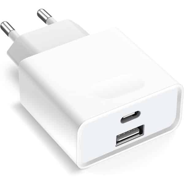USB-C Ladegerät 20W, 2-Port Adapter für iPhone, iPad, Samsung, Schnellladegerät