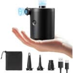 QPAU Elektrische Luftpumpe – 5000 mAh Akku & 3 Düsen