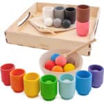 small - Ulanik Bälle in Tassen Kleinkinder Montessori Spielzeug