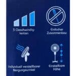 ito electronics Standventilator, 40 cm, weiß, oszillierend, 3 Geschwindigkeiten, höhenverstellbar