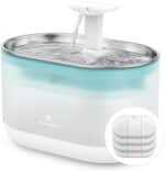 PETLIBRO 2,1L Edelstahl-Katzenbrunnen – Ultraleise, BPA-frei, Zwei Durchflussmodi, Sichtbarer Wasserstand, inkl. 4 Filter