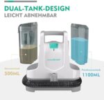 HAUSHOF Waschsauger 400W – Teppich- & Polsterreiniger, 28,5x15x26,5 cm, Weiß/Grau