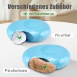 Migipaws Elektrisches Katzenspielzeug, Interaktives Mäuseloch mit Plüschball und -Schwanz