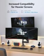 HUANUO Monitor Halterung für 13-32 Zoll, 9kg Pro Arm, Höhenverstellbar, Neigbar & Schwenkbar, VESA 75/100mm