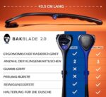 baKblade 2.0 Elite Plus – Ergonomischer Rückenrasierer für Herren mit Ersatzklingen