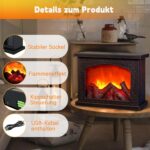 LED Kamin mit Flammeneffekt – Touch-Steuerung, USB & Batterie, Elektrischer Tischkamin für Zuhause – Bild 6