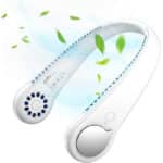Tragbarer Mini Nackenventilator mit 360° Luftstrom – USB, Blattlos, Wiederaufladbar, Für Reisen & Sport