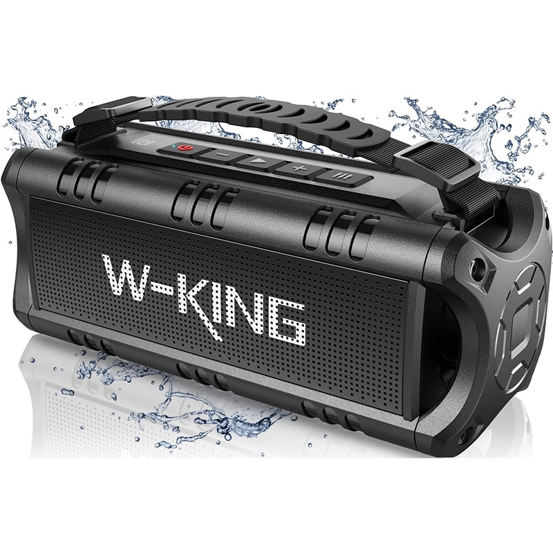 w-king W-KING 30W Bluetooth Lautsprecher - Tragbare Boombox mit sattem Bass, IPX6, 24h Spielzeit, USB/TF/AUX, EQ
