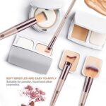 HEYMKGO Make-up Pinsel Set 15-teilig, Profi-Schminkpinsel mit PU-Leder Tasche