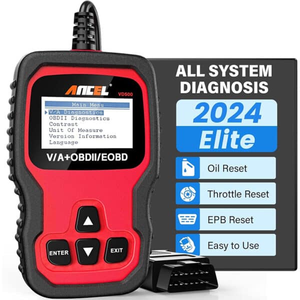 ANCEL VD500 OBD2 Diagnosegerät für VW, Audi, Skoda, Seat – Fehlercodes auslesen, löschen und Reset-Tool (Deutsch)