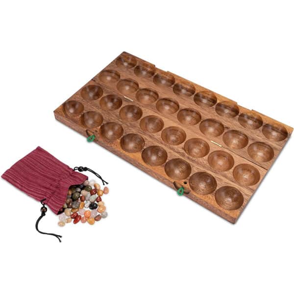 LOGOPLAY Hus Bao Kalaha – Edelstein-Mancala aus Samena-Holz