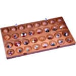 LOGOPLAY Hus Bao Kalaha – Edelstein-Mancala aus Samena-Holz