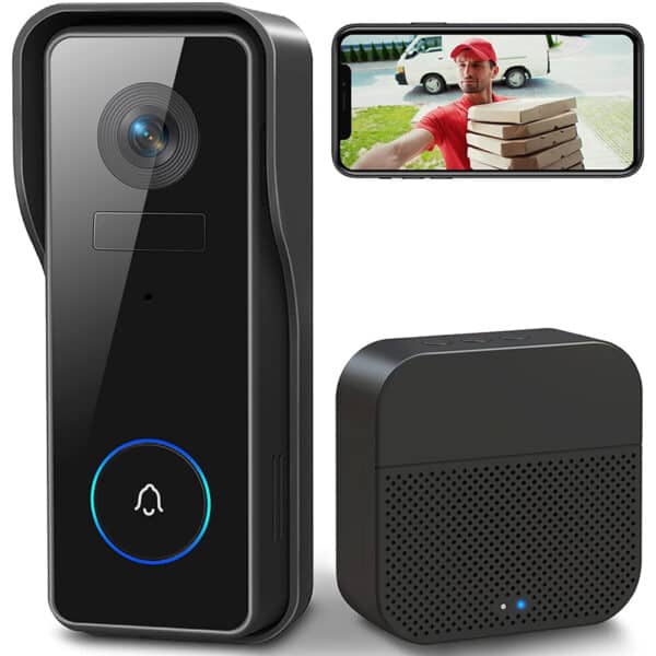 XTU 2K HD WLAN Video Türklingel – Kabellose Türklingel mit Akku, PIR-Erkennung, Nachtsicht & 2-Wege-Audio, SD- und Cloud-Speicher