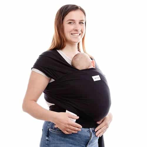 Version 1.0.0 Sleepy Wrap Babytrage – Elastisches Tragetuch ab Geburt bis 15 kg, Ergonomisch & Freihändig