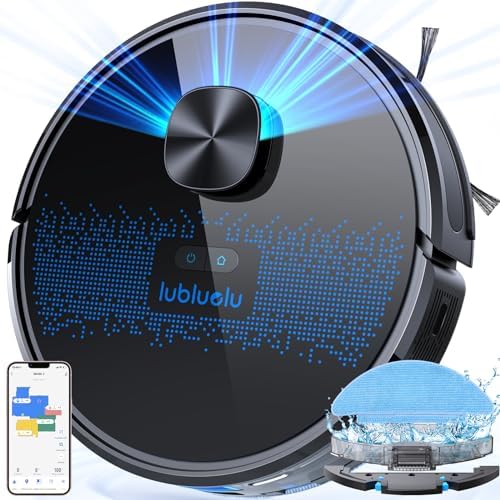51Jxw4dTbL._AC_.jpg Lubluelu SL60D Saugroboter mit Wischfunktion, 4000Pa, Lasernavigation & APP-Steuerung