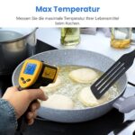 Etekcity Infrarot Thermometer -50 bis 610°C, Digital Pyrometer für Kochen, Pizzaofen & Industrie