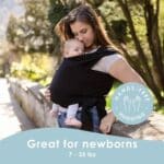 Sleepy Wrap Babytrage – Elastisches Tragetuch ab Geburt bis 15 kg, Ergonomisch & Freihändig