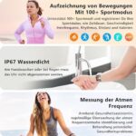 Popglory Smartwatch 1.85 Zoll mit Bluetooth Anrufen, SpO2 & Fitness-Tracking