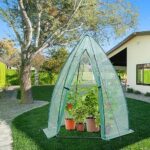 Ohuhu Gewächshaus 160x180cm - Wetterfestes Überwinterungszelt für Pflanzen, Tomaten & Garten