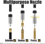 Tiakia Fahrradpumpe – Tragbare Mini Luftpumpe (210 PSI) für Presta, Schrader & Dunlop