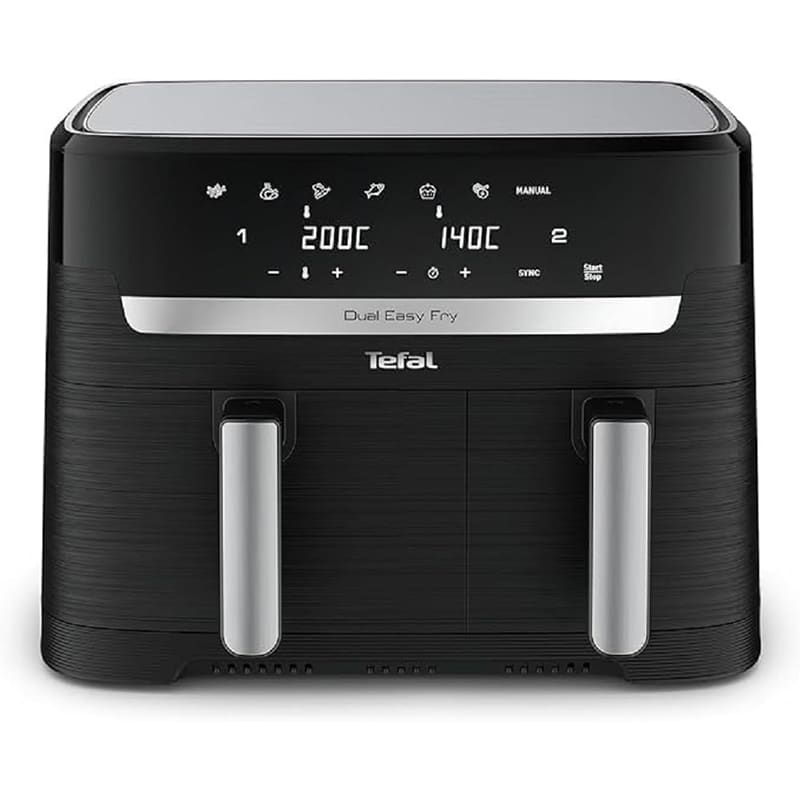 Tefal 1 Tefal EY9018 Dual Easy Fry Doppelkammer-Heißluftfritteuse