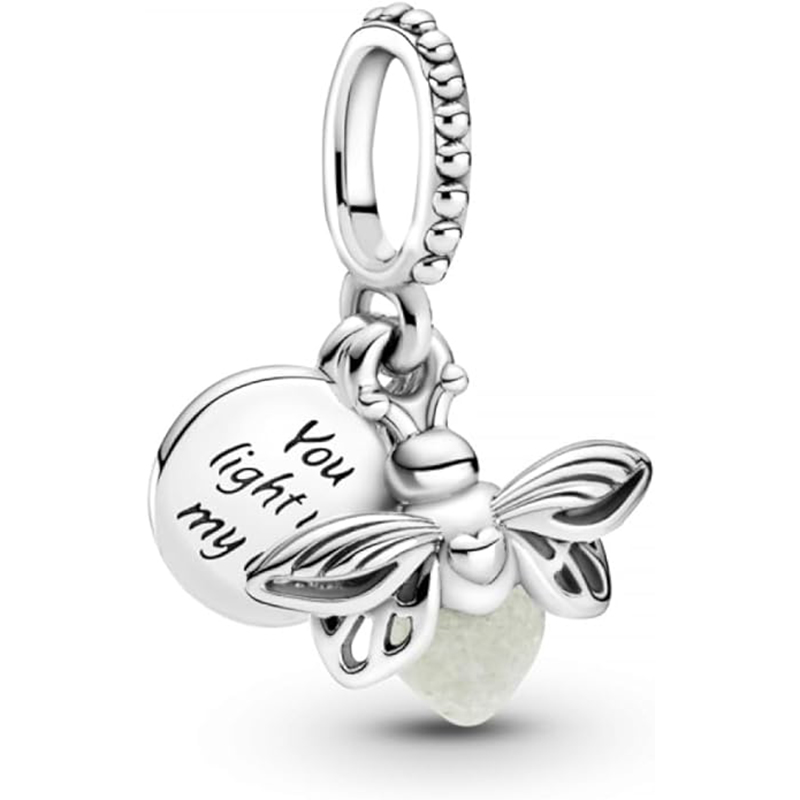 Pandora Charm Anhänger Silber "Glow in the Dark- Glühwürmchen" 799352C01