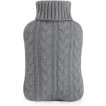 Samply 2L Wärmflasche mit Weichem Strickbezug – Premium Wärmeflasche