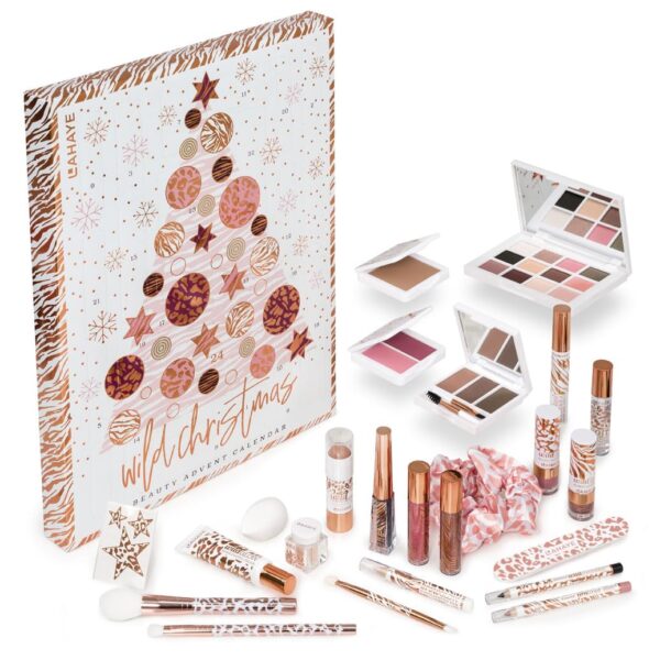 LAHAYE Beauty Adventskalender 'WILD X-MAS' 2024 – 24 Hochwertige Produkte, Perfektes Geschenkset