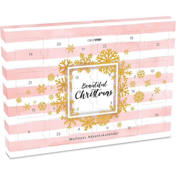 Beauty Adventskalender 2024 – Wellness Edition | 24 Kosmetik-Überraschungen mit Naturkosmetik, Raumdüften & Ölen