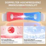 Elektrisches V-Face Shaping Massager – 6 Modi EMS Gua Sha, Rotes & Blaues Licht, Gesichtslifting & Straffung mit Fernbedienung