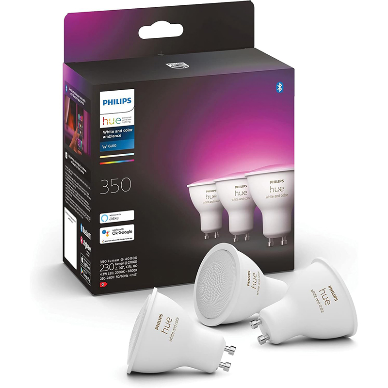 Philips hilips Hue White & Color Ambiance GU10 LED Spots 3-er Pack