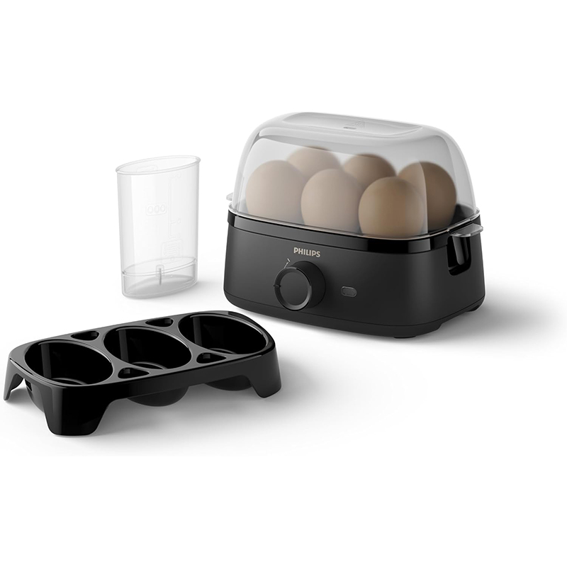 Eierkocher 1 Philips Eierkocher 3000-Serie: Bis zu 6 Eier, pochiert oder gekocht, 400 W, kompakt & leicht zu reinigen