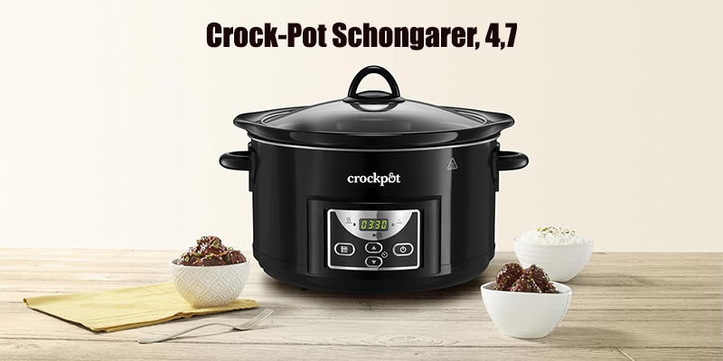 Crock-Pot Schongarer 4,7 l | Bis 5 Personen | Programmierbare Zeitschaltuhr