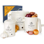 HIKITCHEN® Vorratsbehälter-Set – Stilvolle Boxen für Kartoffeln, Zwiebeln & Knoblauch