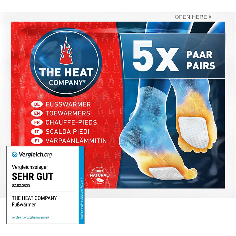 th2 THE HEAT COMPANY Fußwärmer – Extra warm, 8h Wärme, selbstklebend, luftaktiviert, in 5/15/40 Paaren