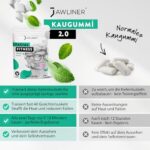 JAWLINER Fitness-Kaugummi – Harte Mewing Gums für die Jawline (Minze, 2 Monate)