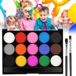 URAQT Kinderschminke Set – Waschbare Schminkfarben für Gesicht & Körper, inkl. Pinsel & Tattoos