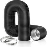 Hon&Guan Flex-Abluftschlauch – PVC Alurohr mit Edelstahl Schellen (5m)