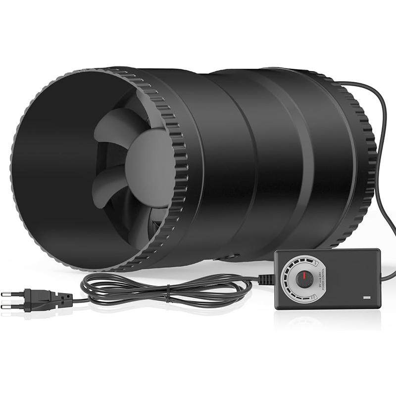 Rohrventilator 3 Hon&Guan 150mm Inline-Rohrventilator Regelbar, 587m³/h Rohrlüfter