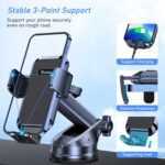 Blukar Handyhalterung Auto – 360° drehbar, Ein-Knopf-Release, für Armaturenbrett & Windschutzscheibe