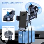 Blukar Handyhalterung Auto – 360° drehbar, Ein-Knopf-Release, für Armaturenbrett & Windschutzscheibe