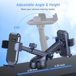 Blukar Handyhalterung Auto – 360° drehbar, Ein-Knopf-Release, für Armaturenbrett & Windschutzscheibe