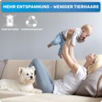 BluePet Original Tierhaarentferner inkl. Mini Fusselbürste für Kleidung - Wiederverwendbare Fusselrolle - Tierhaare, Katzenhaare, Hundehaare entfernen - Abwaschbar, Wiederverwendbar